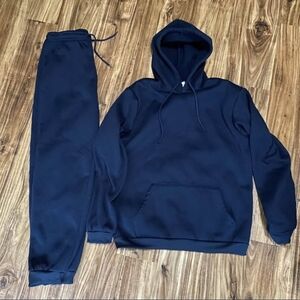 Unisex Navy 2 Piece Sweatsuit